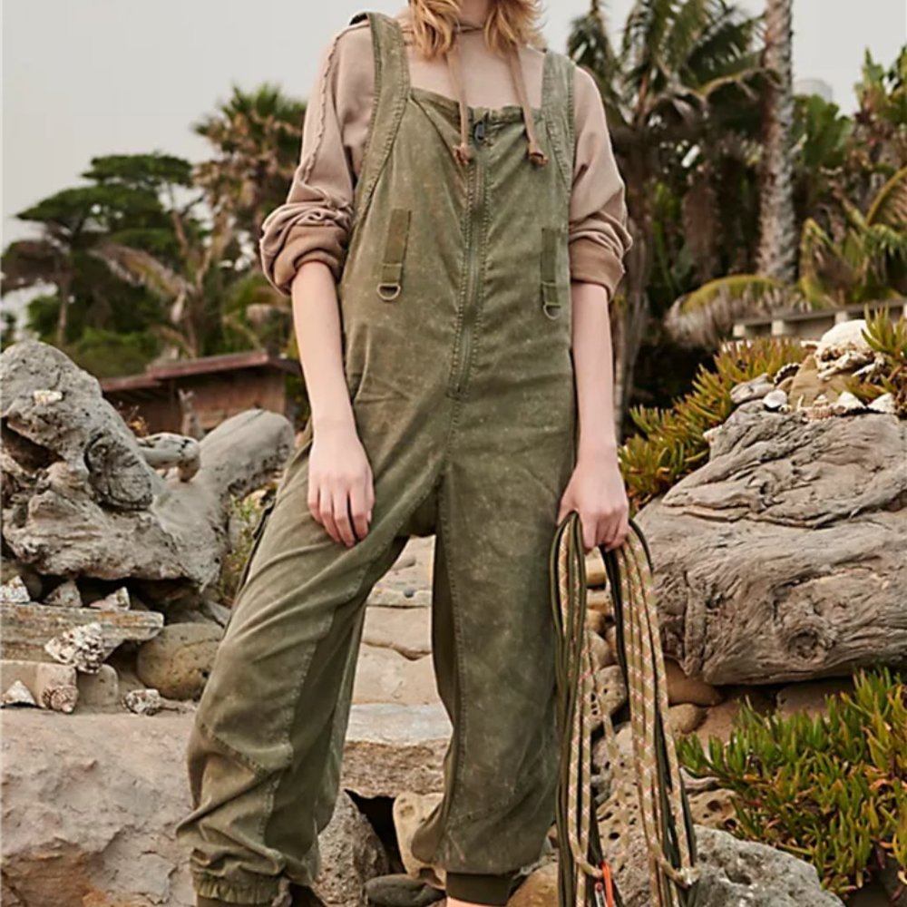 Free People Fast Track Onesie - Army